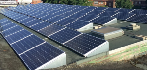Solar panels installed on Fiddler's Lane Primary School, Irlam by GMCR