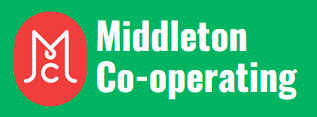 red and green middleton cooperating logo
